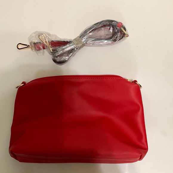 Never-Used Red Purse with Shoulder or Cross Body Strap - Picture 2 of 4